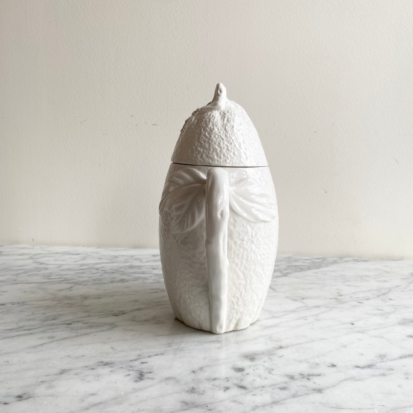 Vintage White Ceramic “Lemon” Teapot