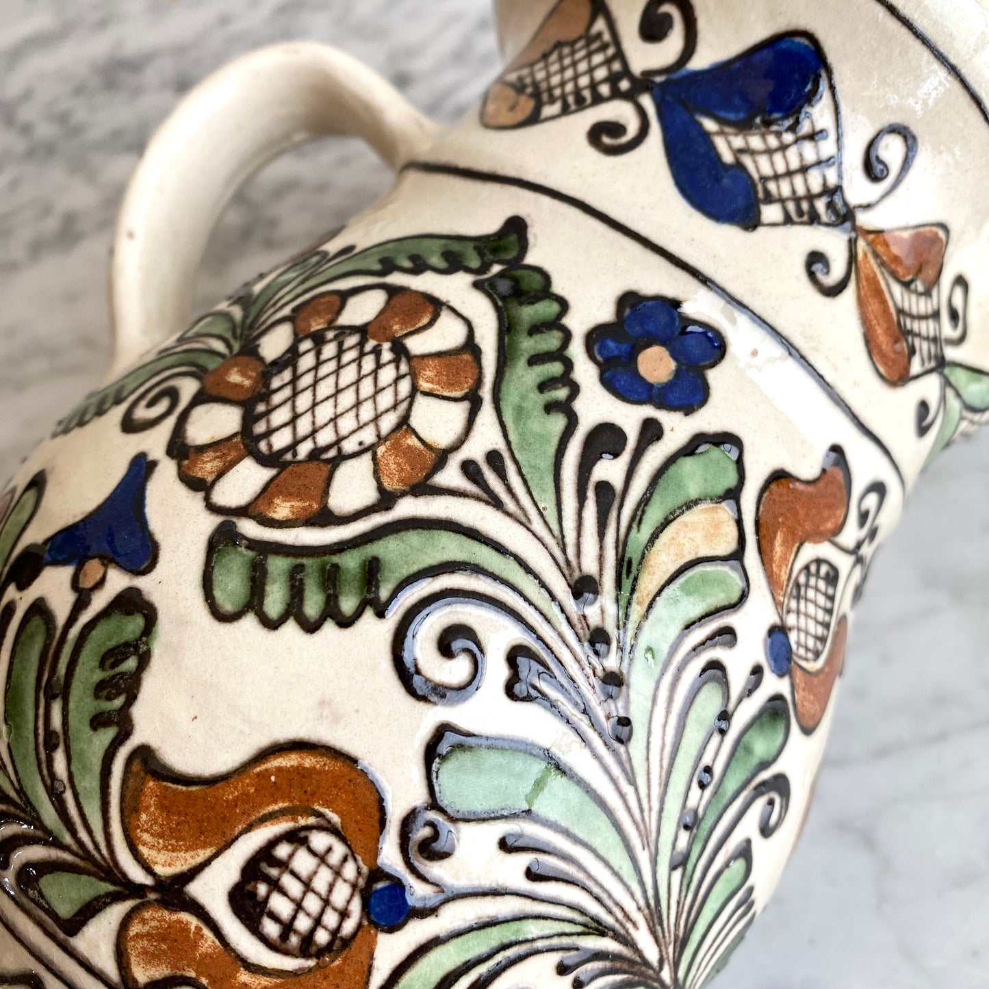 Vintage Hungarian Water Pitcher, 8.75"