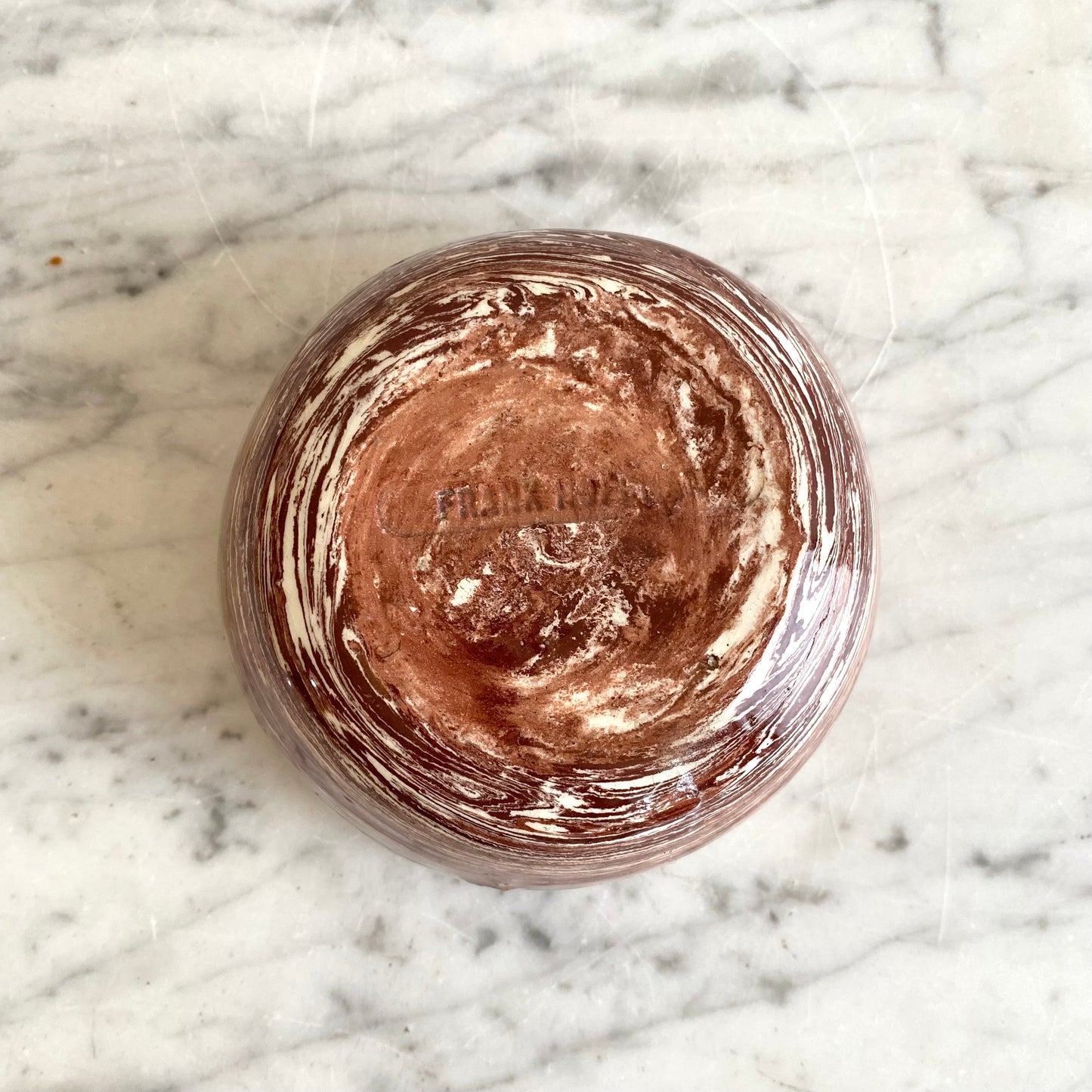 Vintage Swirled Clay Studio Pottery Bowl