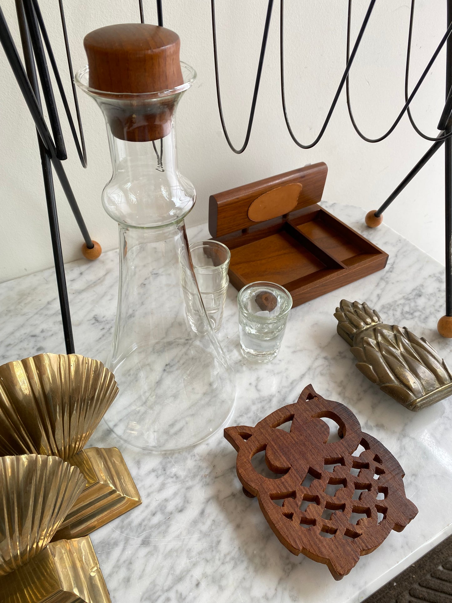 Vintage Wooden Owl Trivet