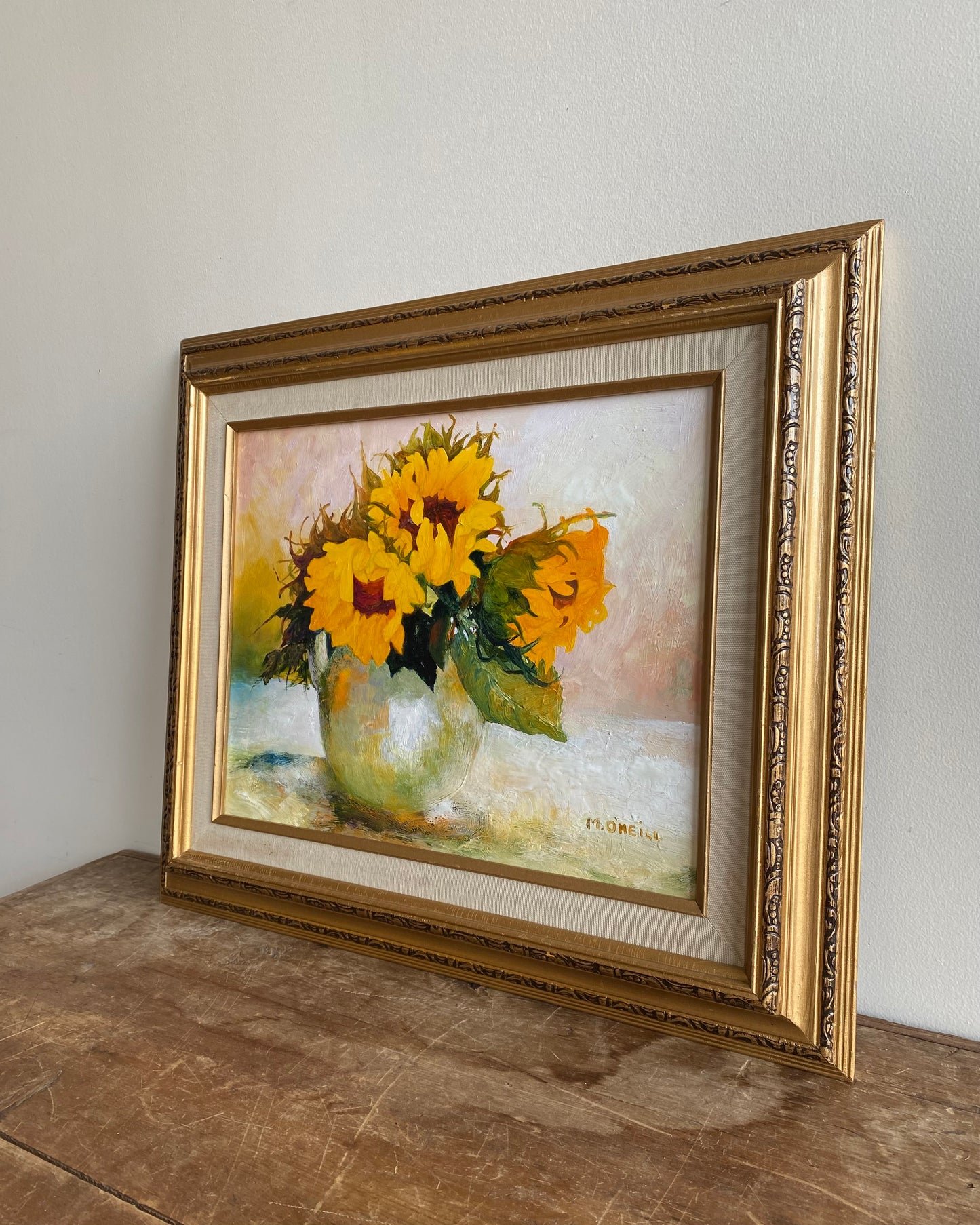 "SUNFLOWERS" Original Still Life Oil Painting