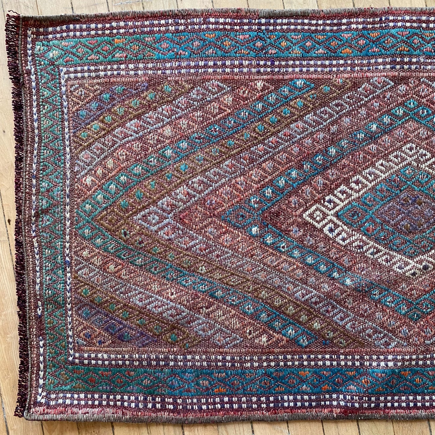 Vintage Hand-Woven Turkish Mini Rug (1'6" x 2'9.5")