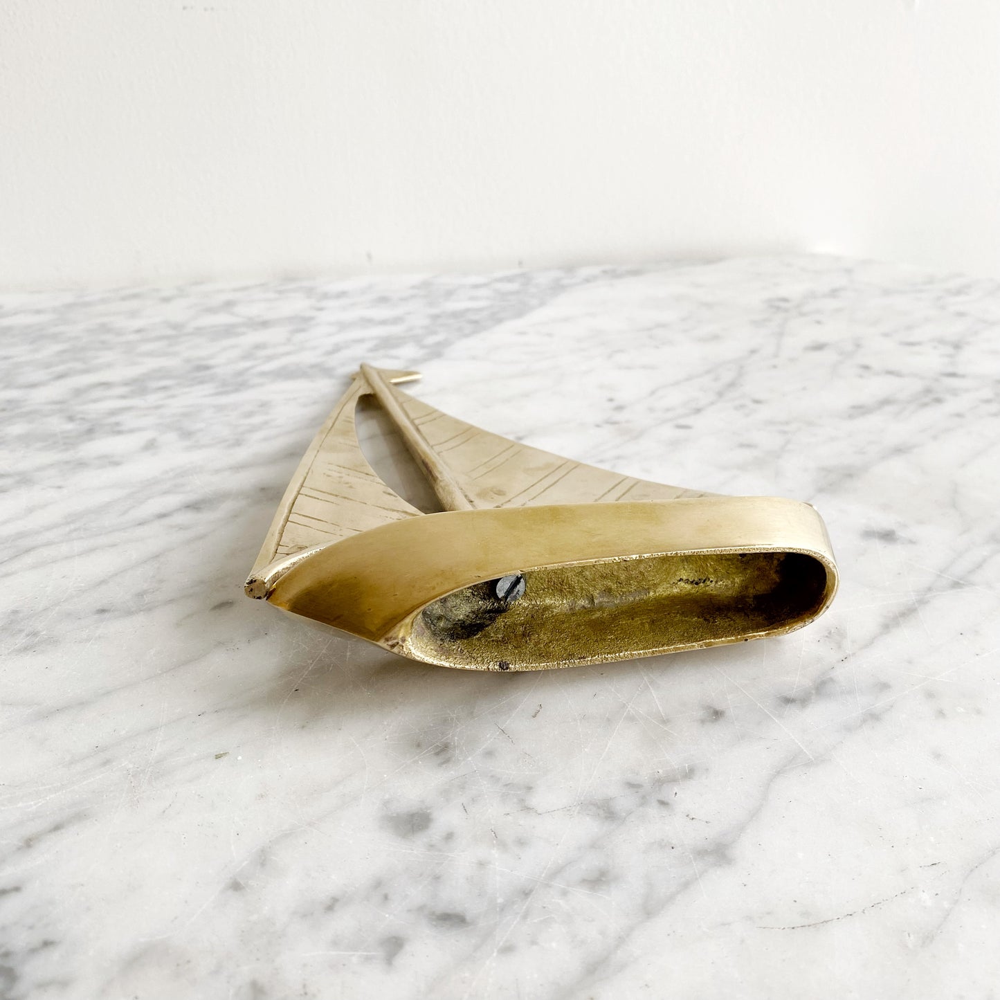 Vintage Brass Sailboat, 7.5"