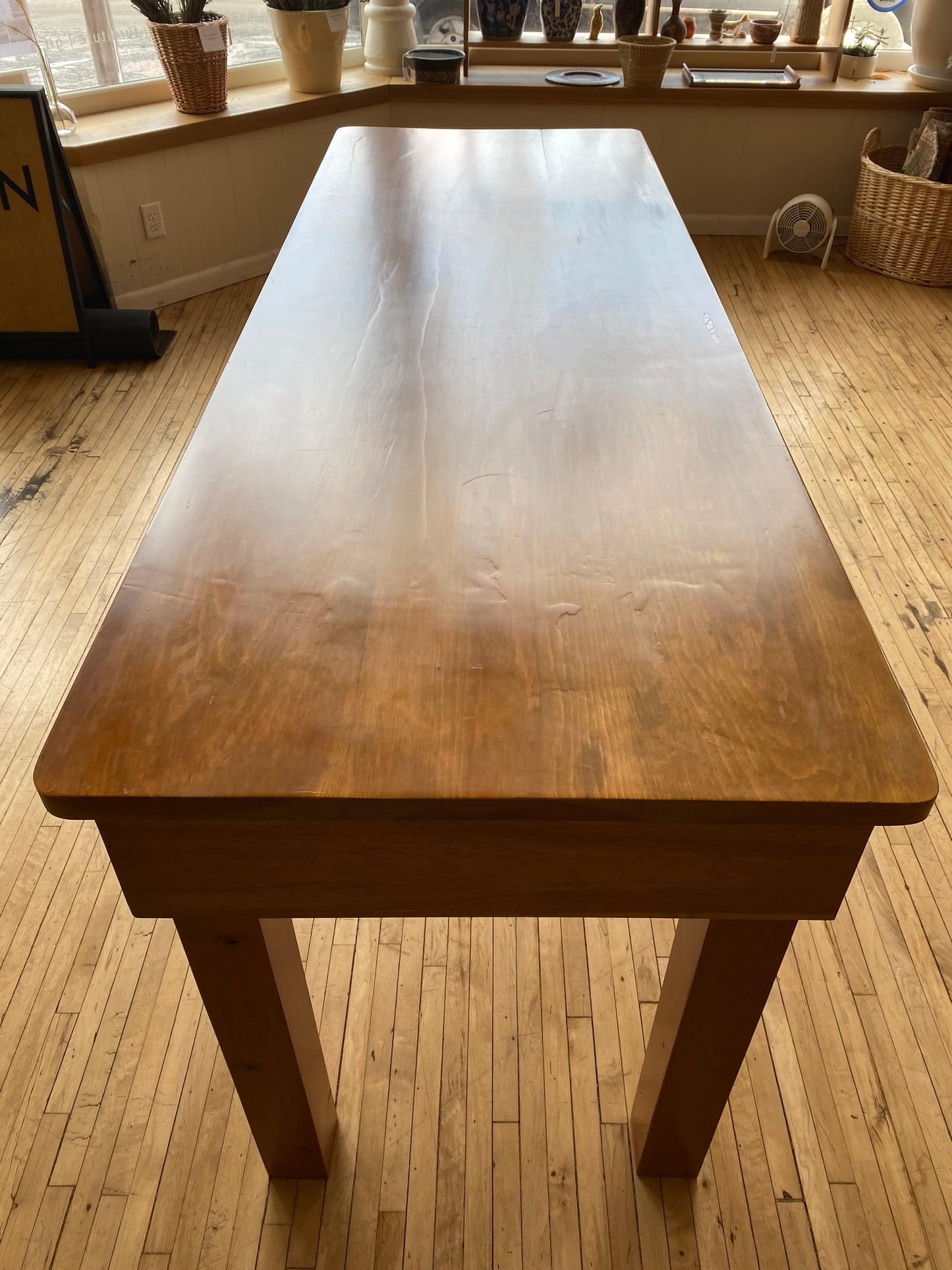 Vintage Handcrafted Wooden Worktable / Island