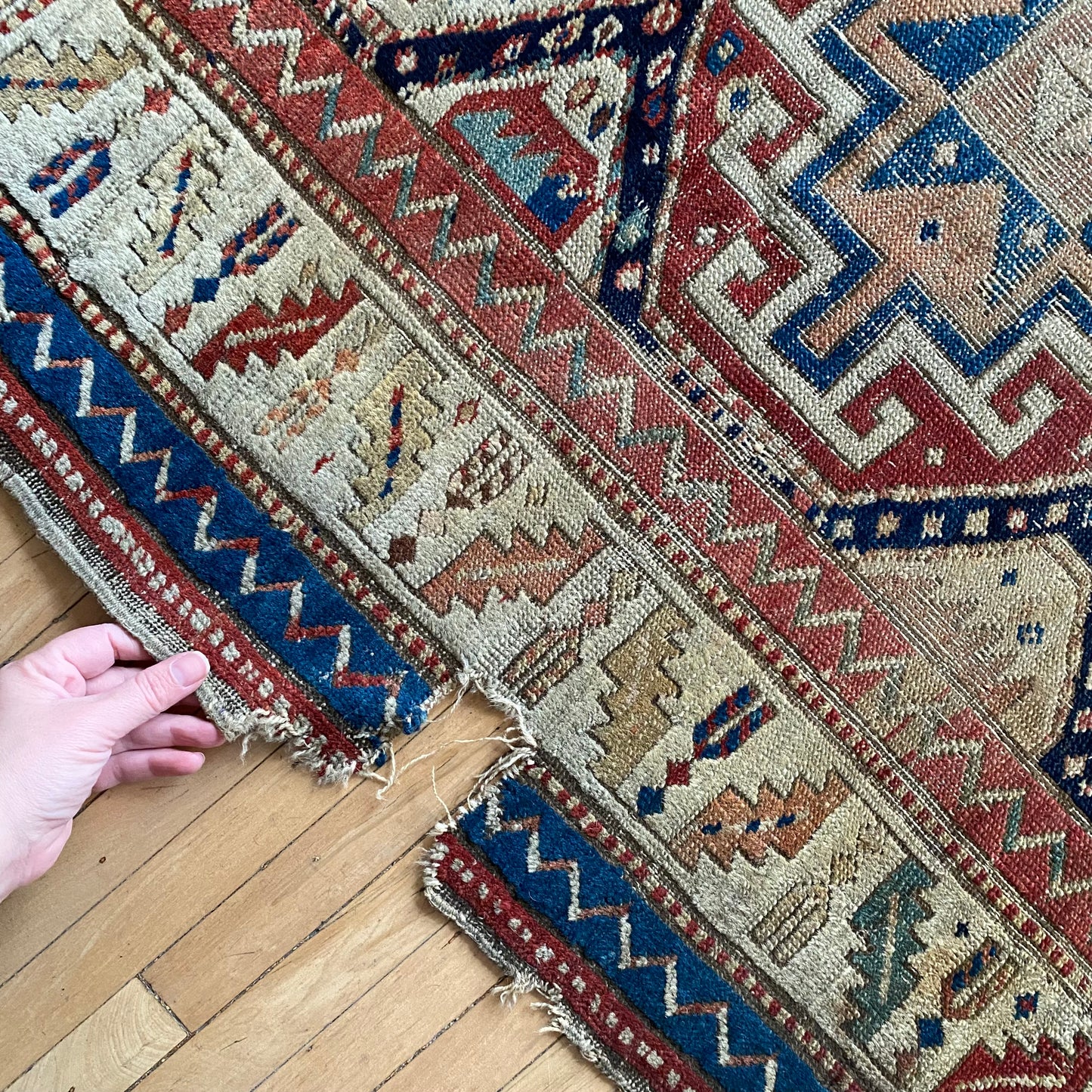Antique Hand-knotted Rug (3’3” x 6’11”)