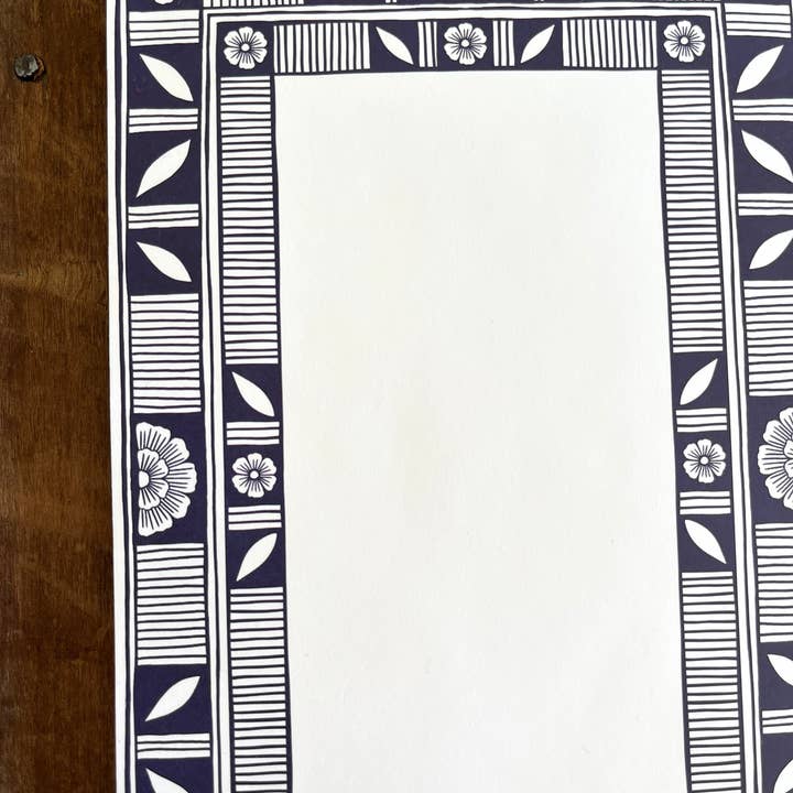 Blue Ceramic Motif Notepad