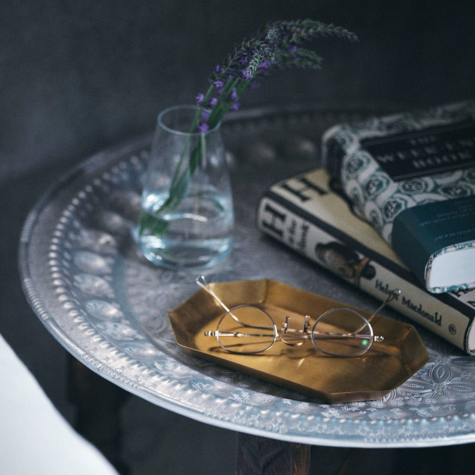 Brass Plate Long Octagonal, Choose Size