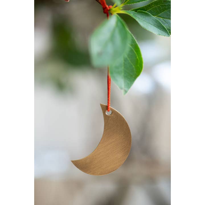 20% OFF: Brass Moon Ornament