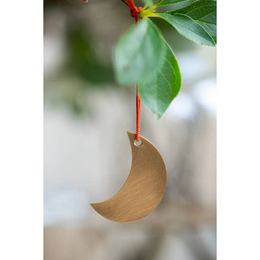 20% OFF: Brass Moon Ornament