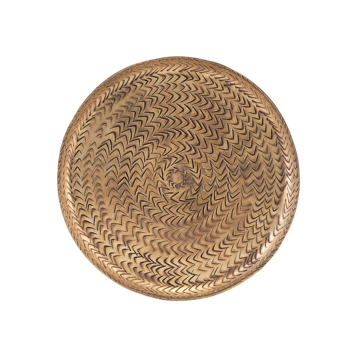 Brassy "Rattan" Tray, 8"