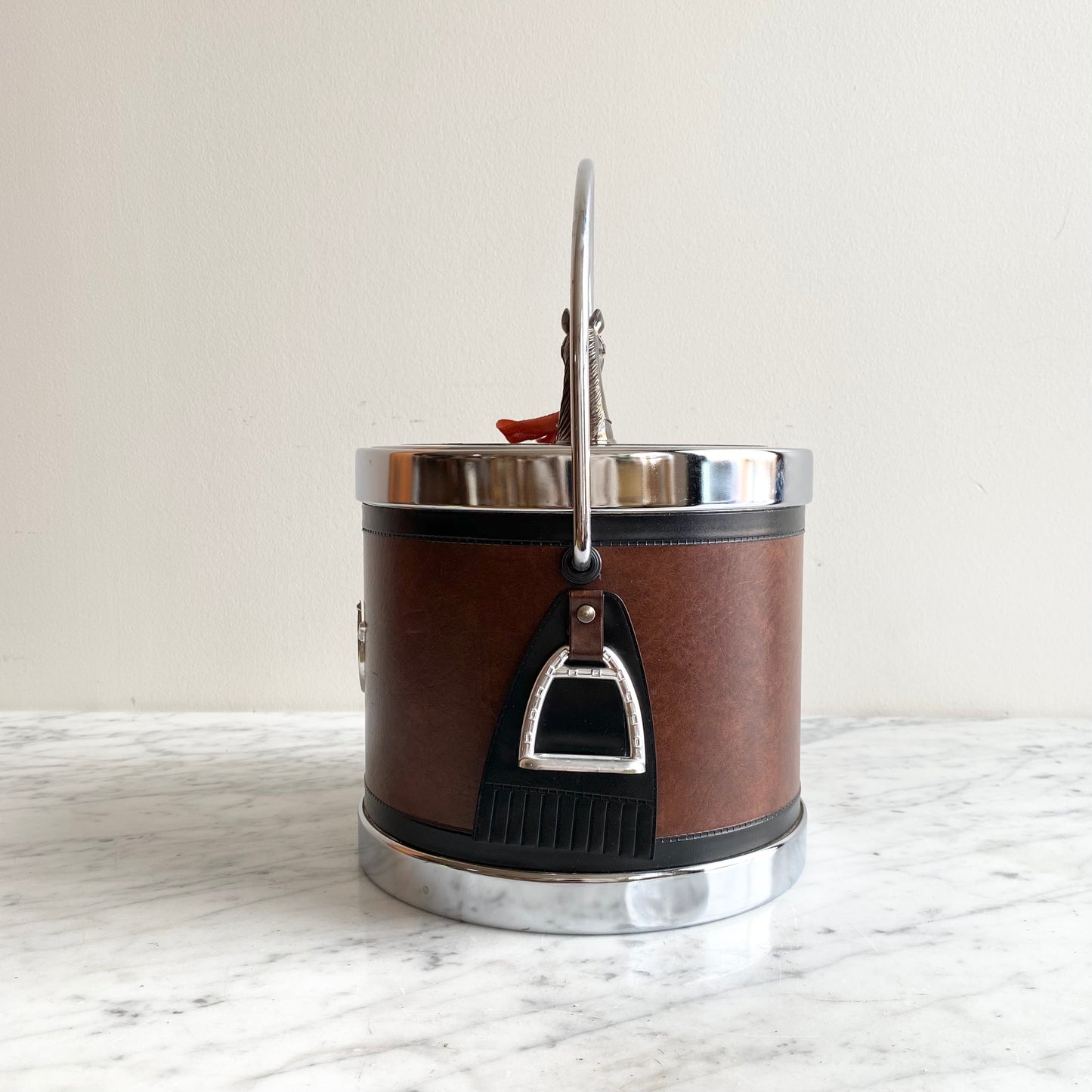 Vintage Equestrian Ice Bucket