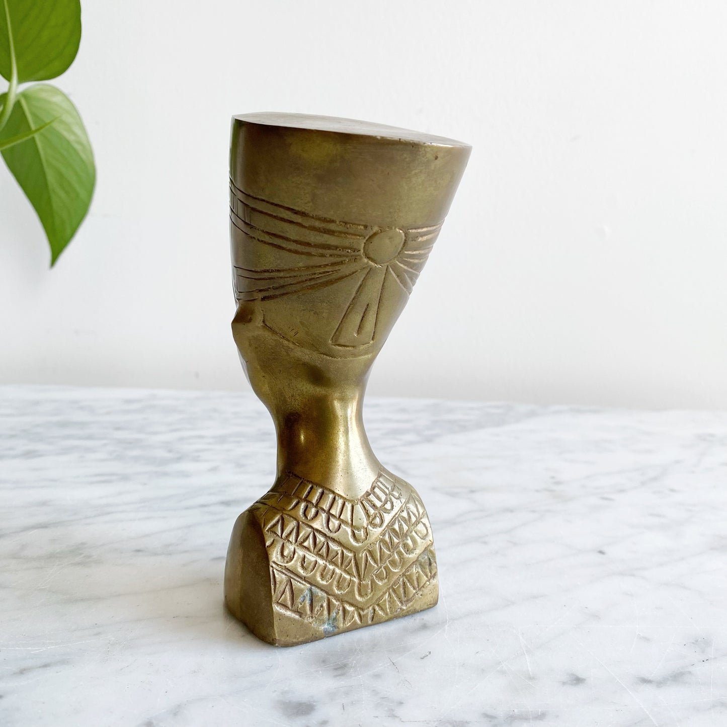 Vintage Brass Egyptian Bust