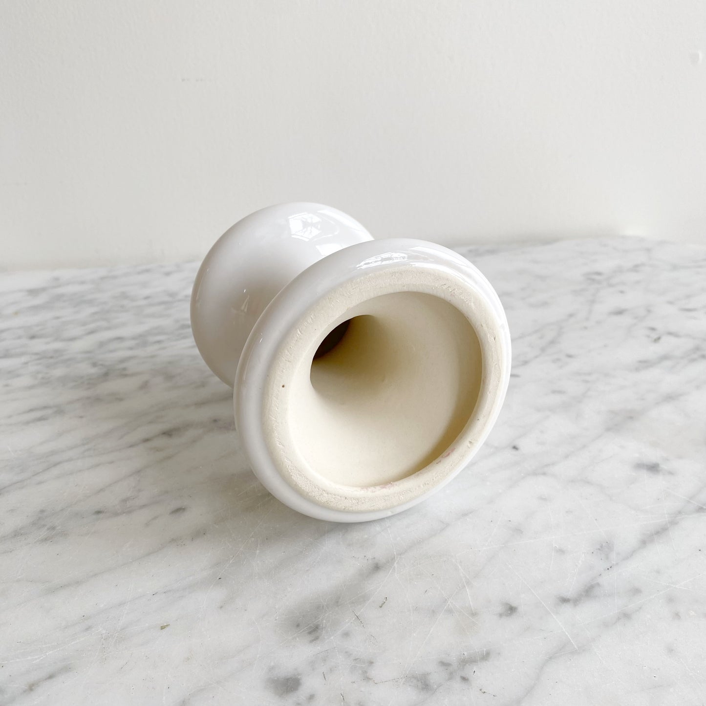 Simple White Ceramic "Scandi" Candle Holder