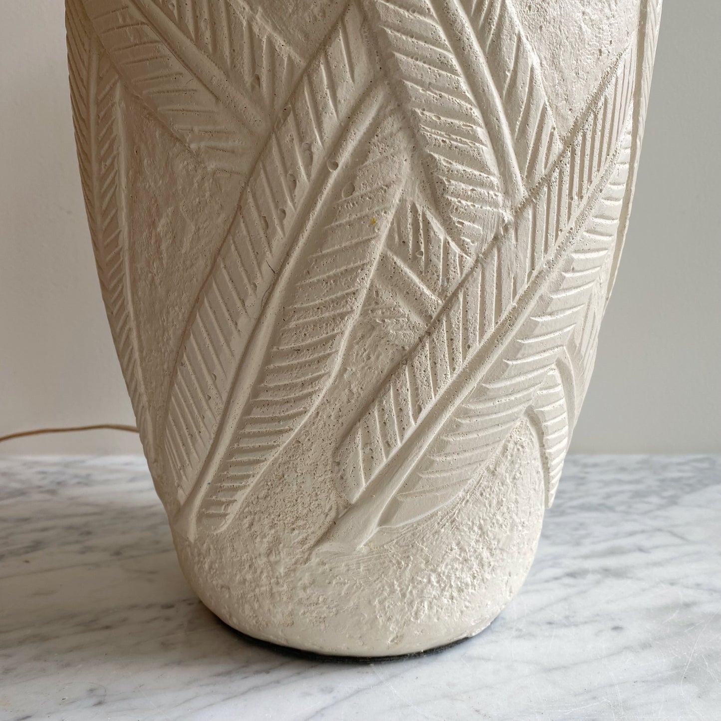 Vintage Plaster Palm Leaf Table Lamp (Single)
