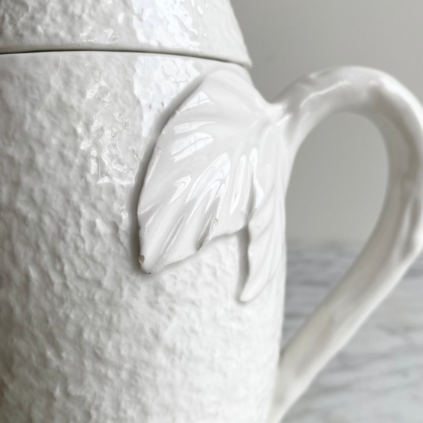 Vintage White Ceramic “Lemon” Teapot