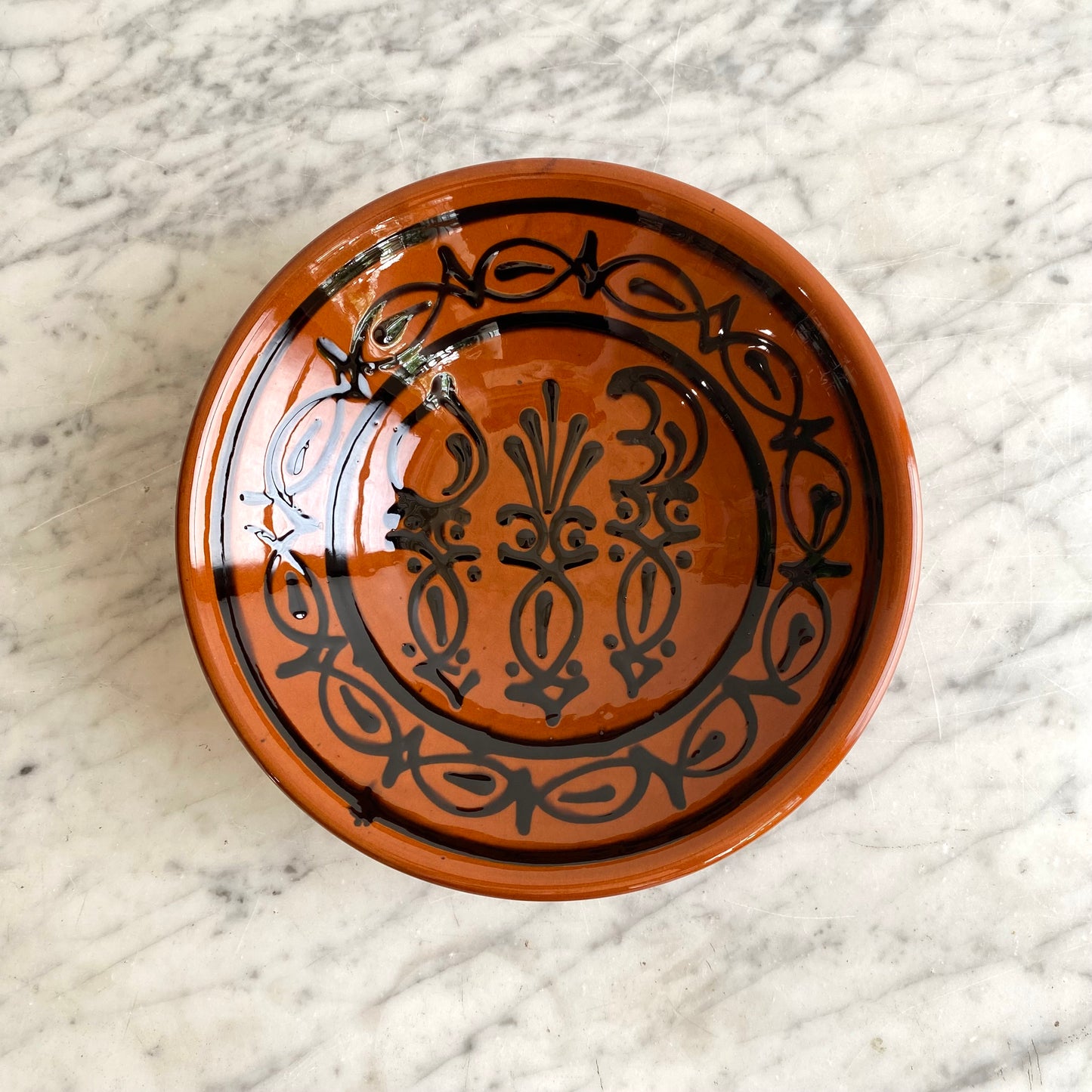 Vintage Hungarian Folk Art Bowl, 8.5"