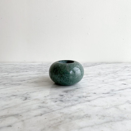 Found Green Marble Tea Light Candle Holder