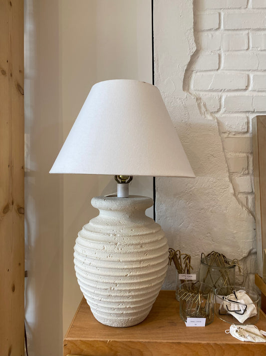 Vintage Plaster Table Lamp with Shade