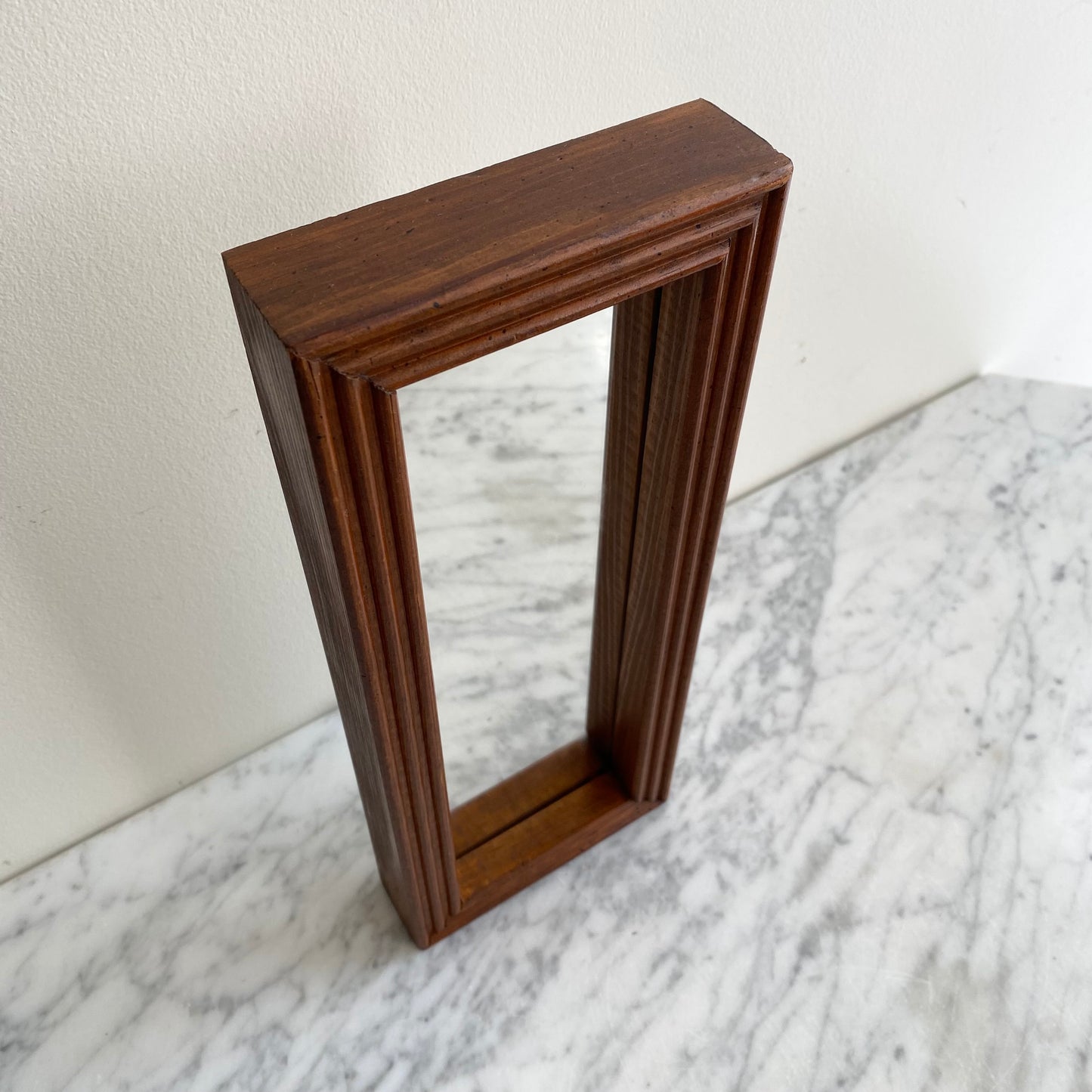 Vintage Narrow Accent Mirror with Wood Frame