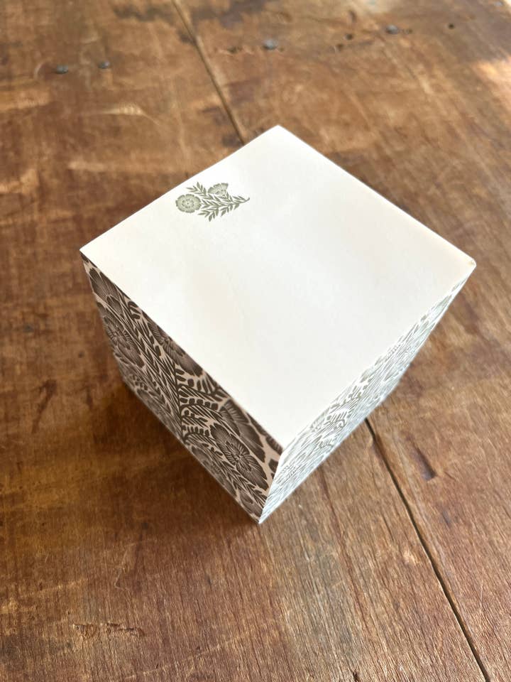 Carved Floral Memo Block