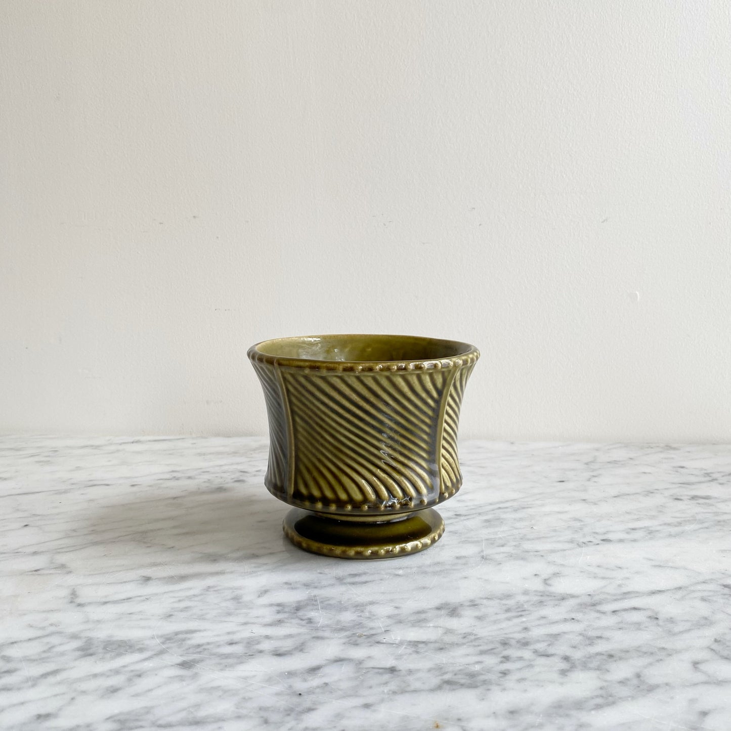 Vintage Ceramic Green Planter