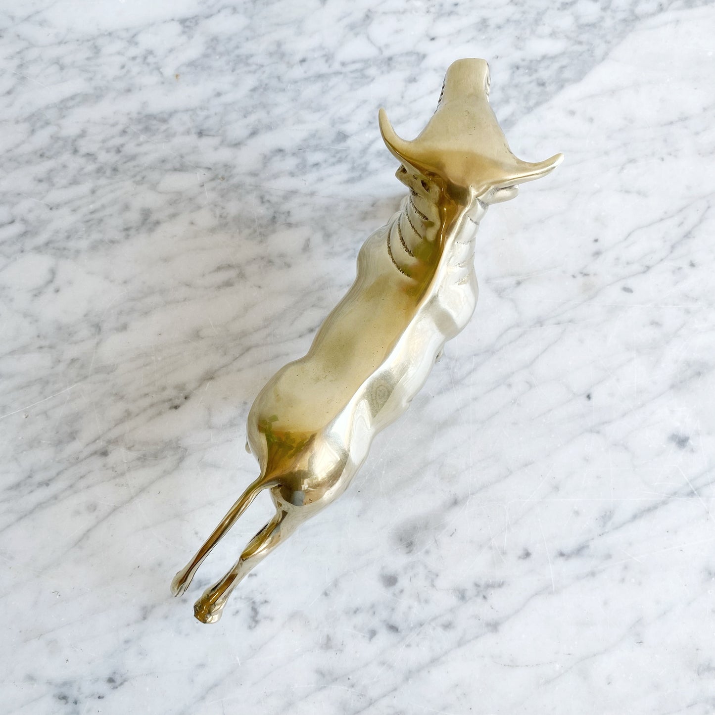 Large Vintage Brass Bull, 9.75"