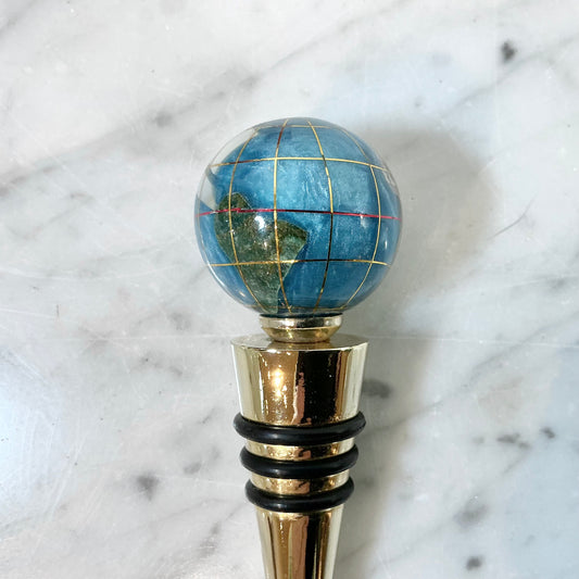 Vintage Globe Bottle Stopper by Alexander Kalifano