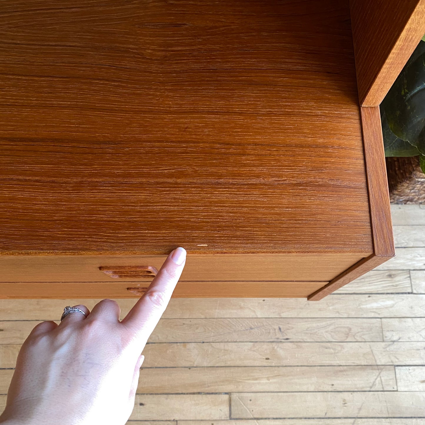 Vintage Teak Hutch with Drawers