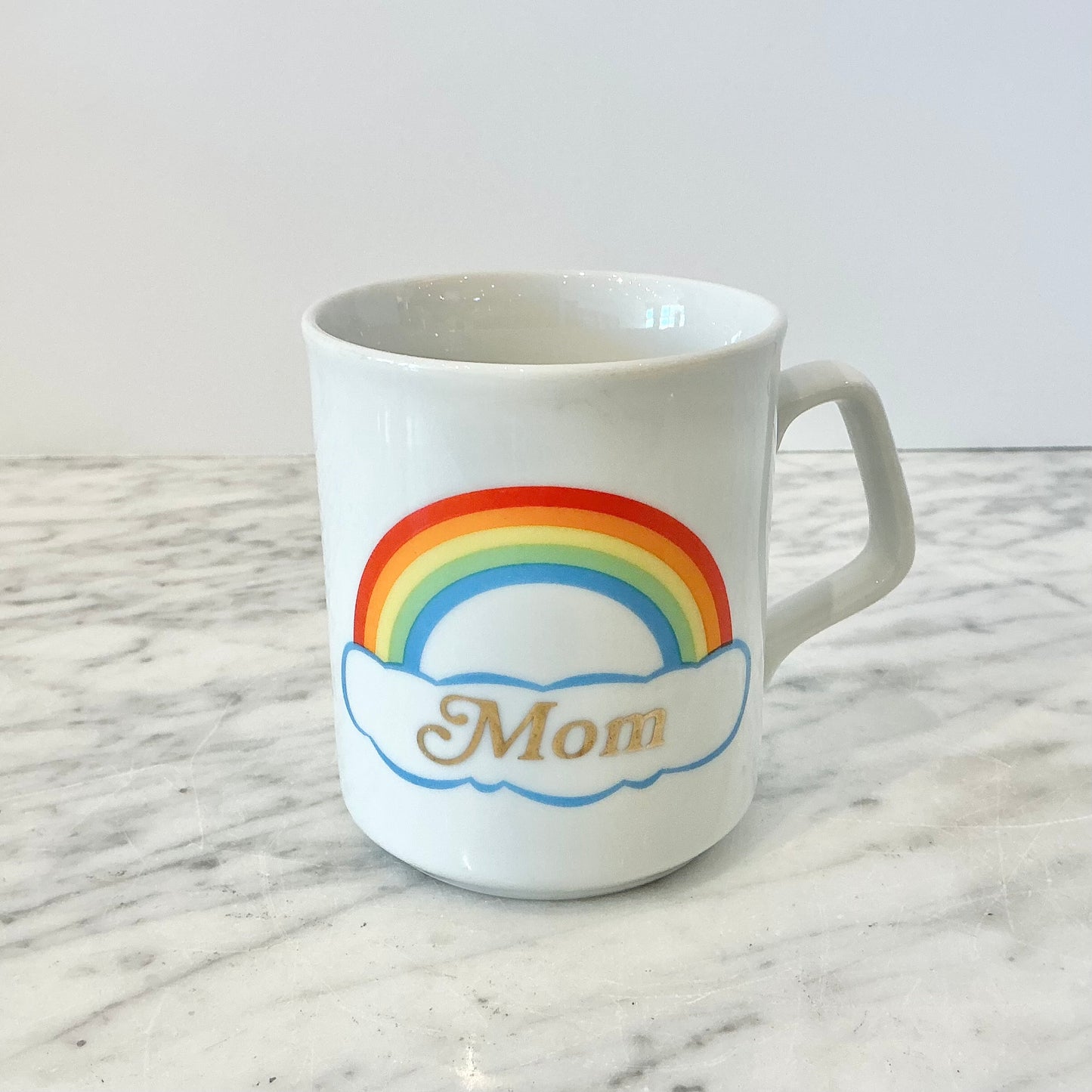 Vintage Rainbow “Mom” Mug