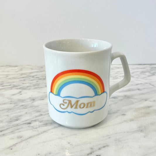 Vintage Rainbow “Mom” Mug