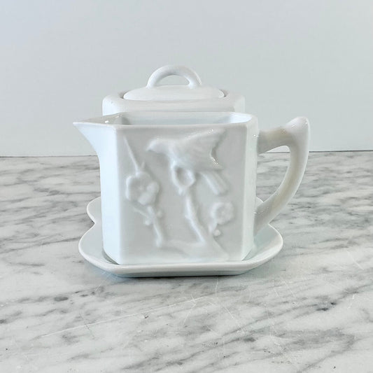 Vintage Porcelain Sugar + Cream Set