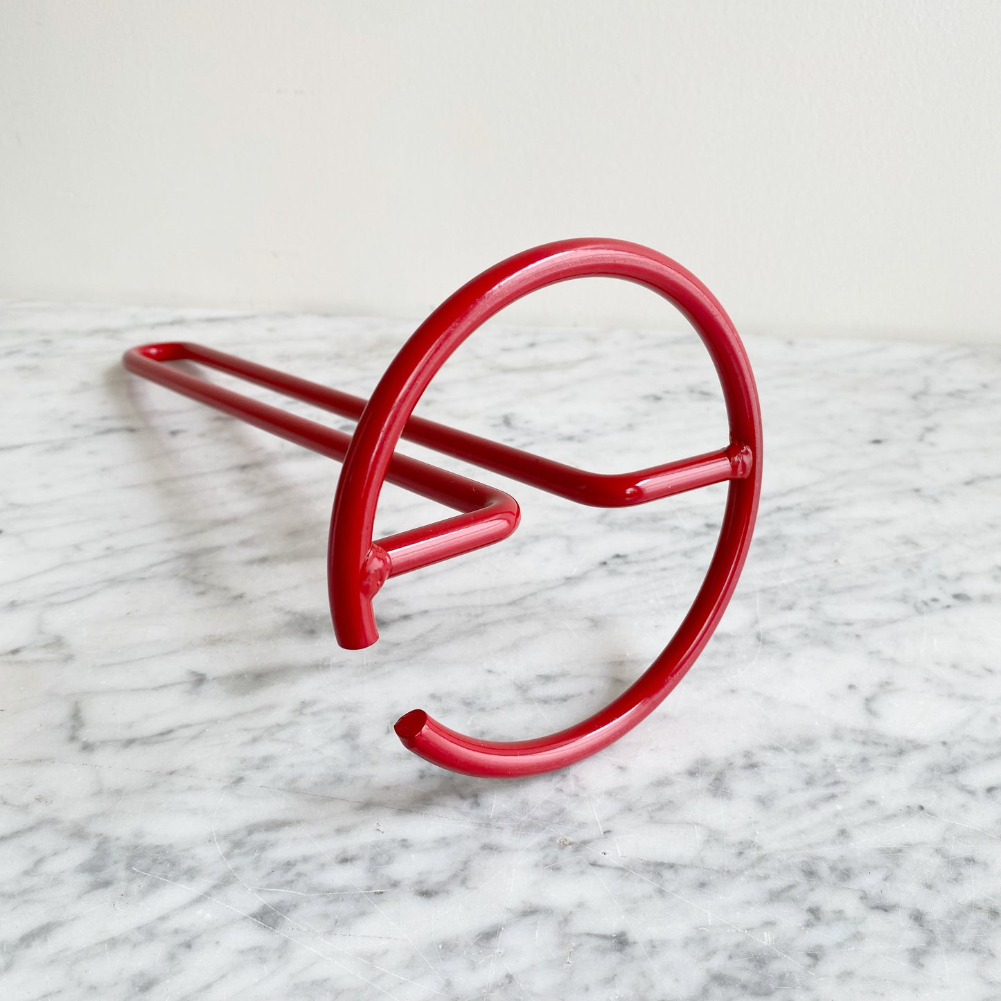 Found Red Metal Paper Towel Holder