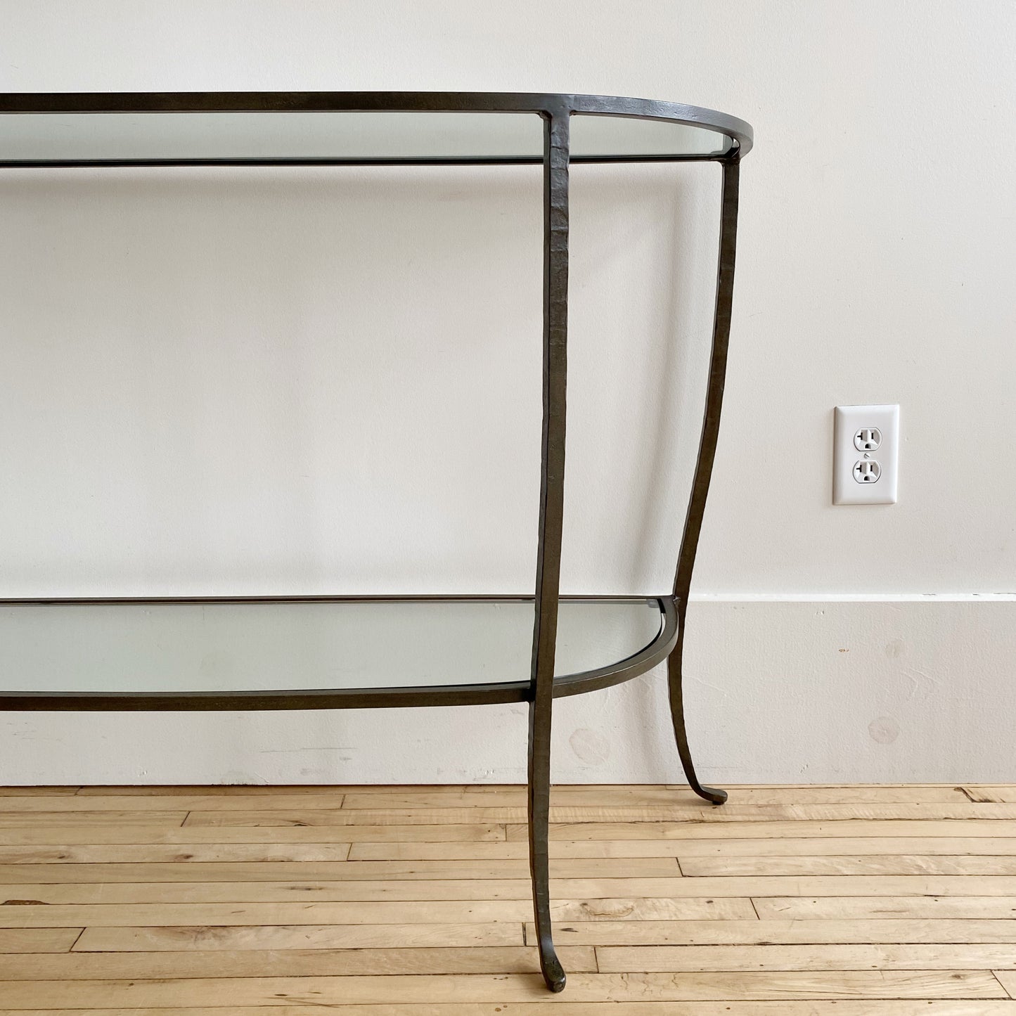 Found Iron + Glass Console Table with Shelf
