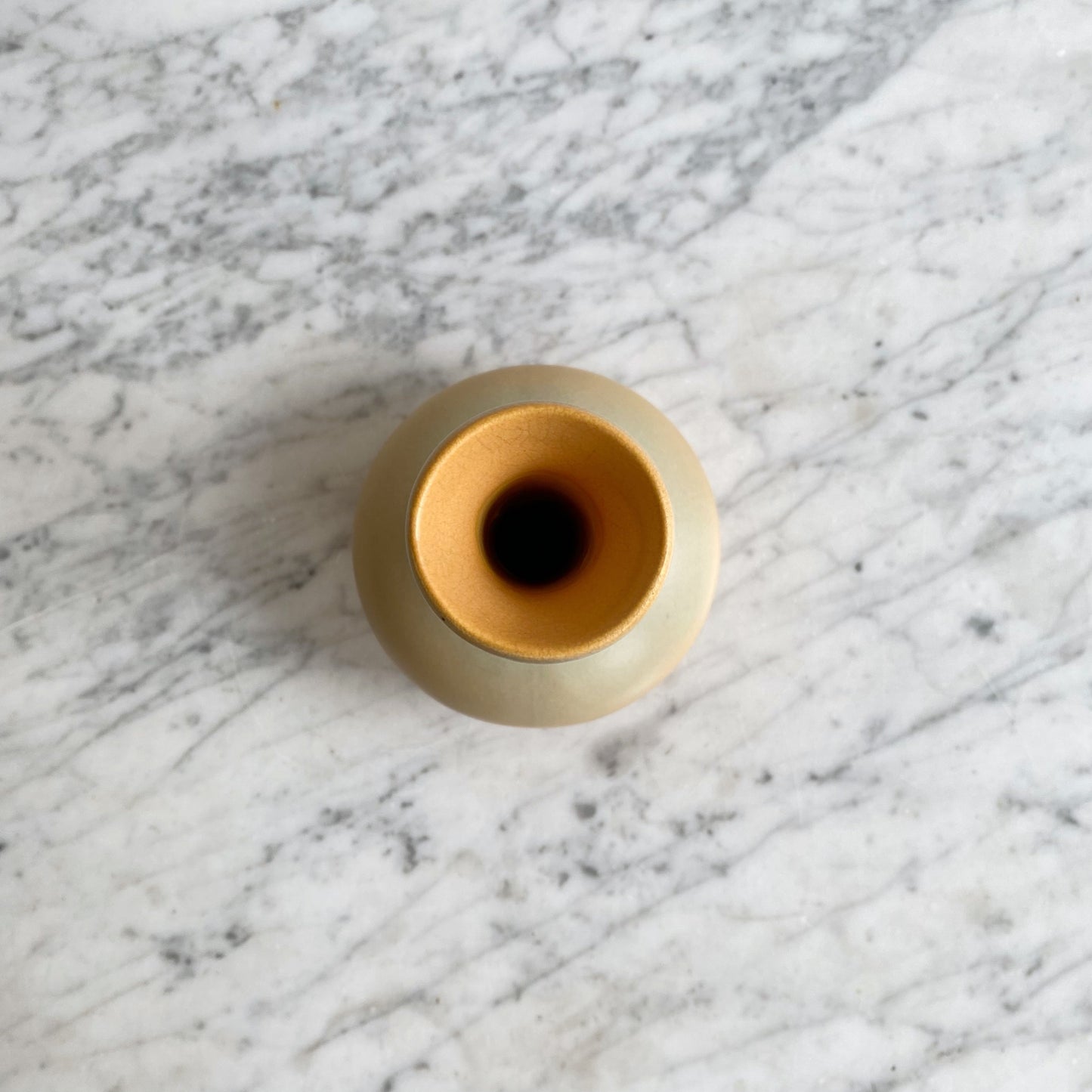 Vintage Ceramic Vase, Blue + Orange Ombré