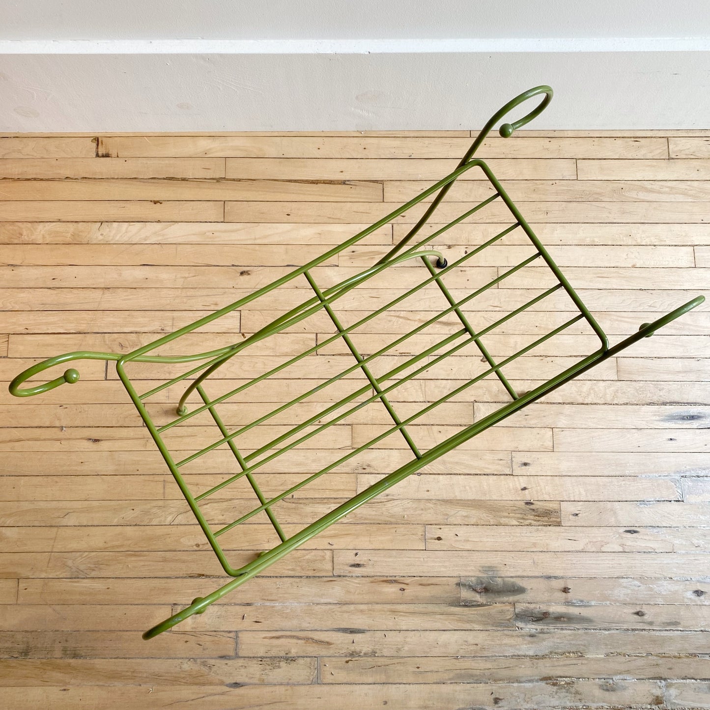 Vintage Green Metal Bench Seat