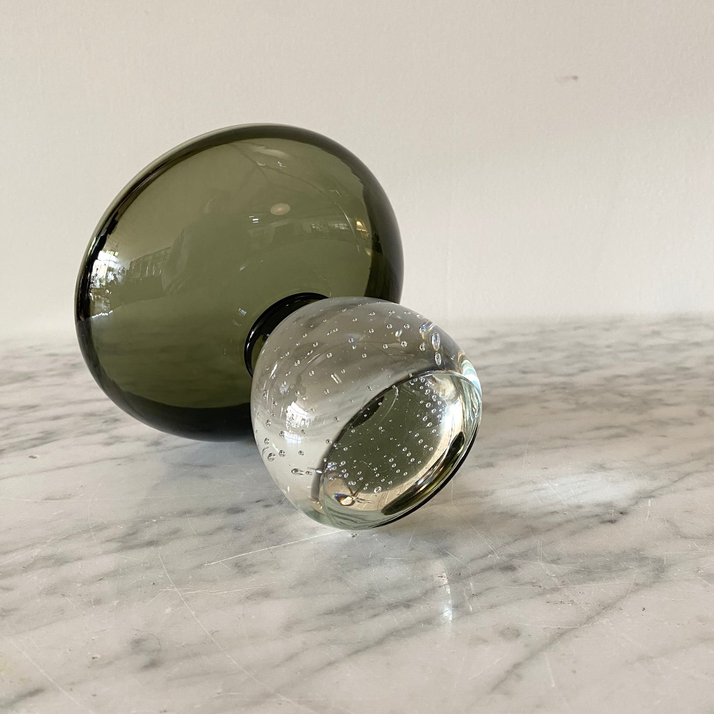 Vintage Art Glass Footed Dish