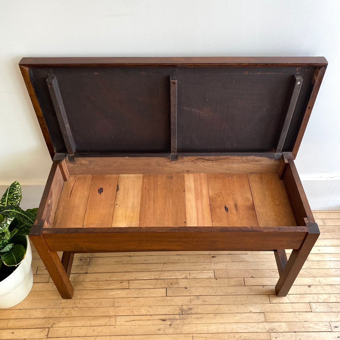 Vintage Solid Wood Flip-top Bench