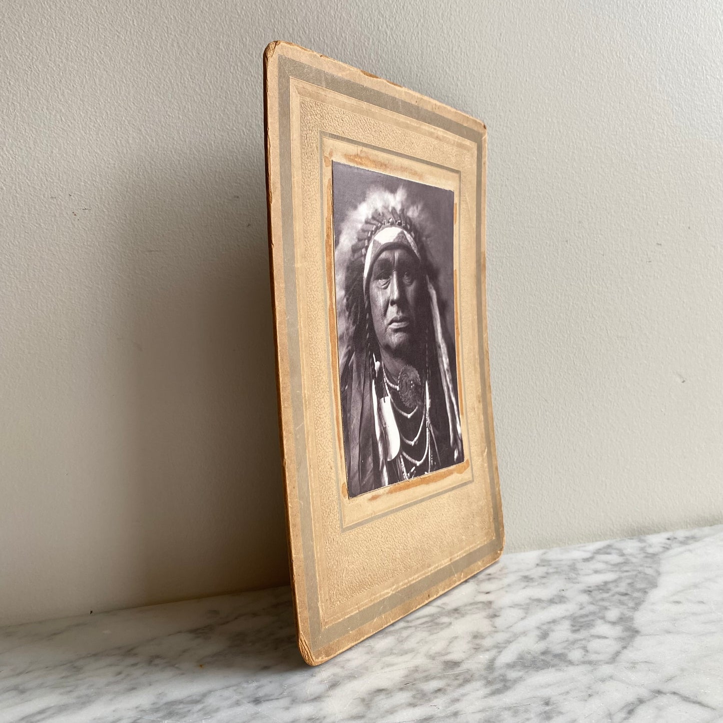 Antique Native American Portrait Photograph