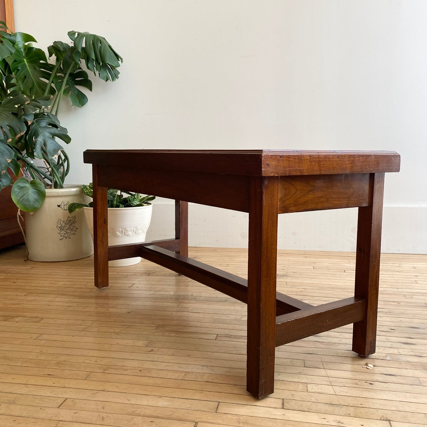 Vintage Solid Wood Flip-top Bench
