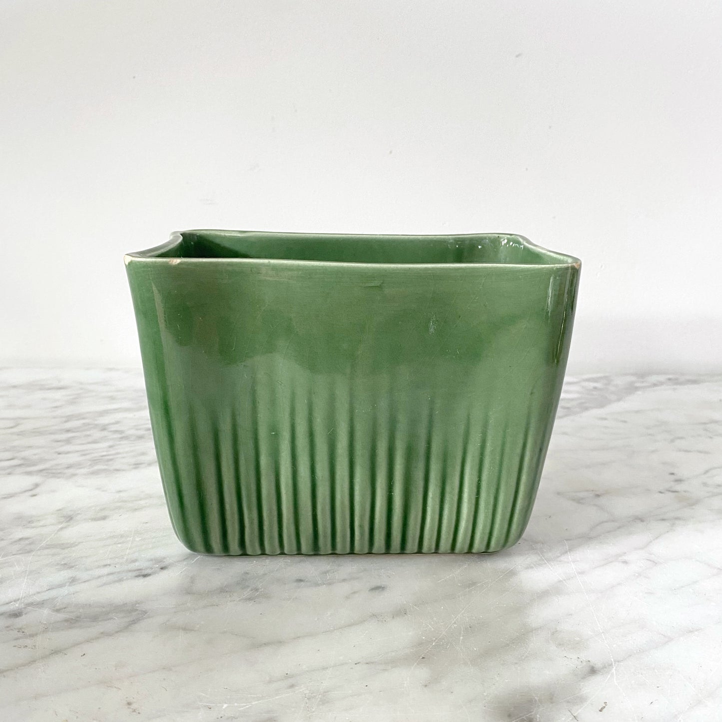 Vintage Green Rectangular Planter