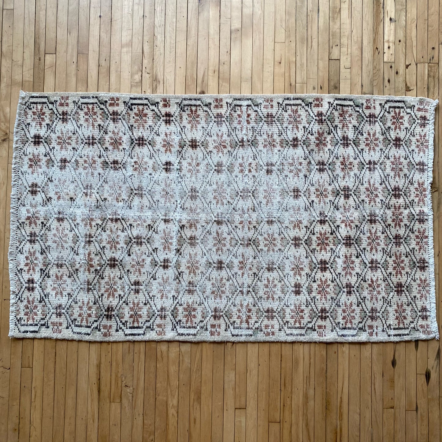 "LUCA" Vintage Hand-knotted Rug (2’10” x 4’10”)