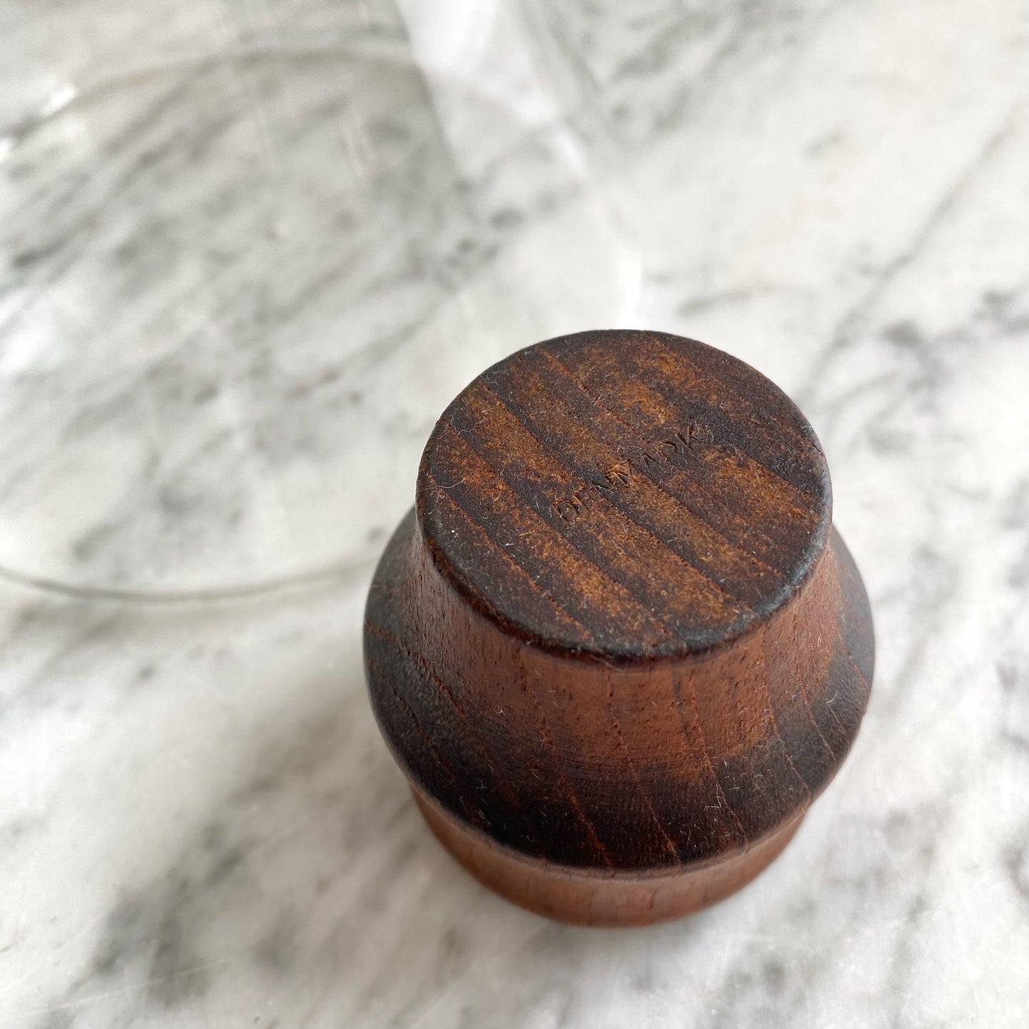 Vintage Danish Glass Decanter with Teak Stopper
