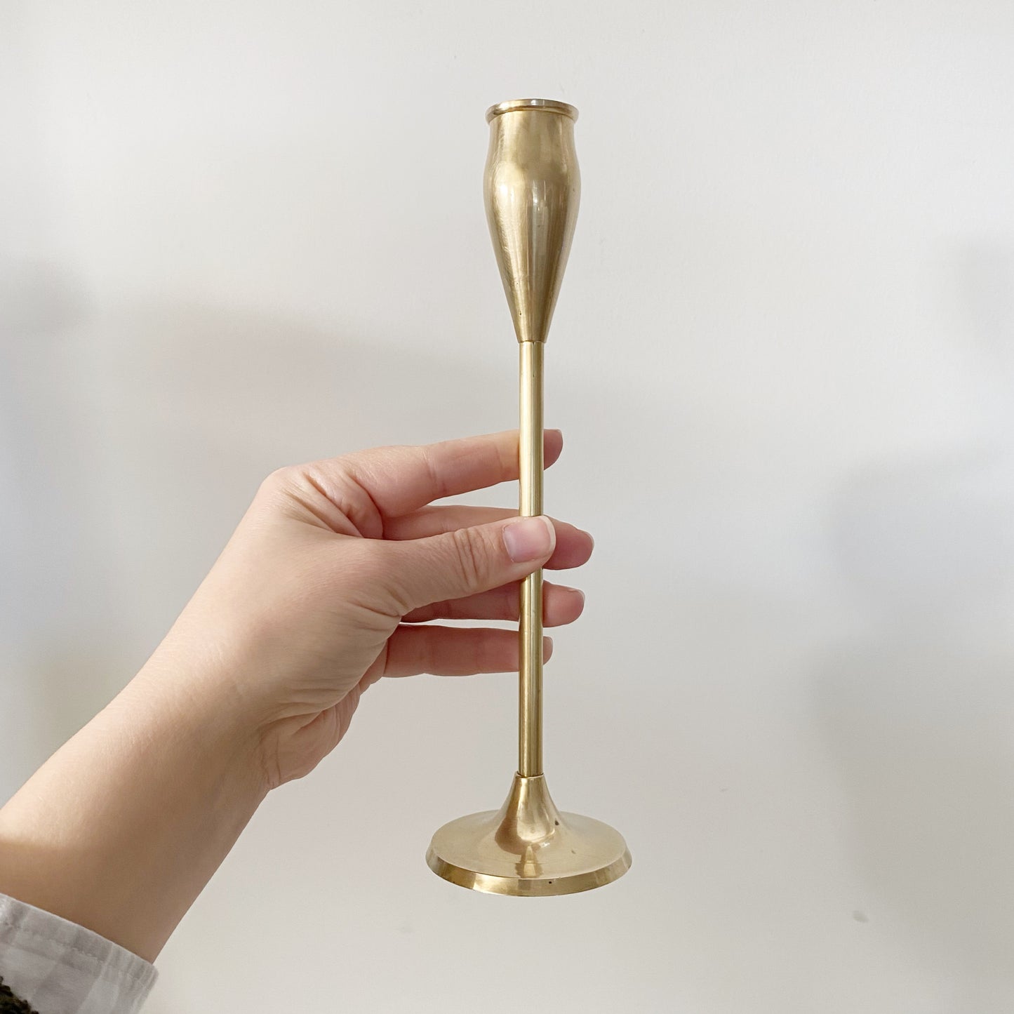 Trio of Vintage Brass Candlestick Holders