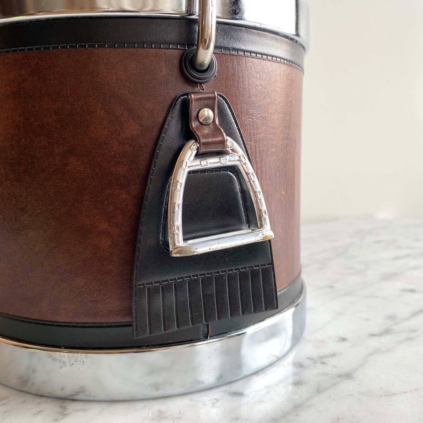Vintage Equestrian Ice Bucket