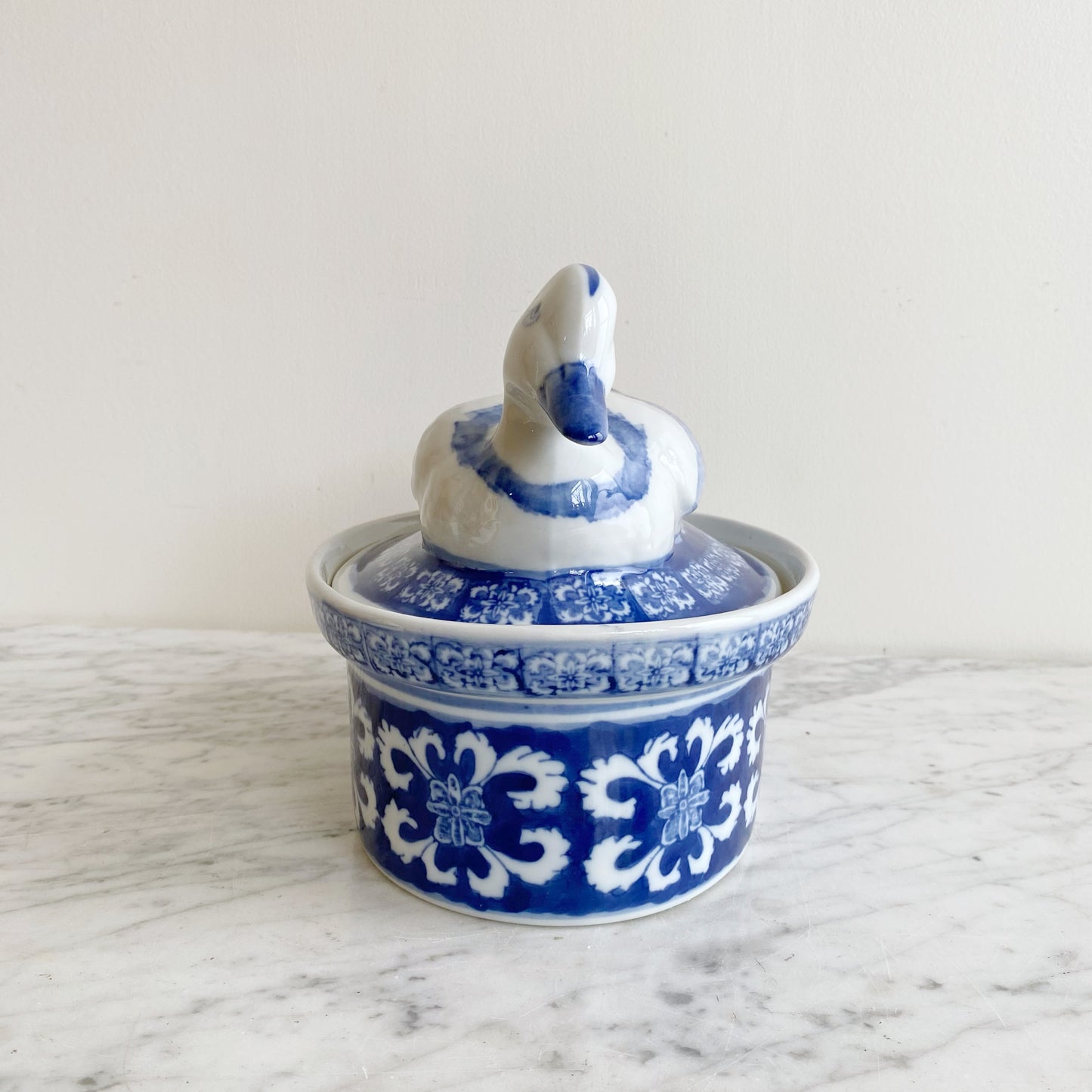 Vintage Hand-painted Porcelain Duck Tureen