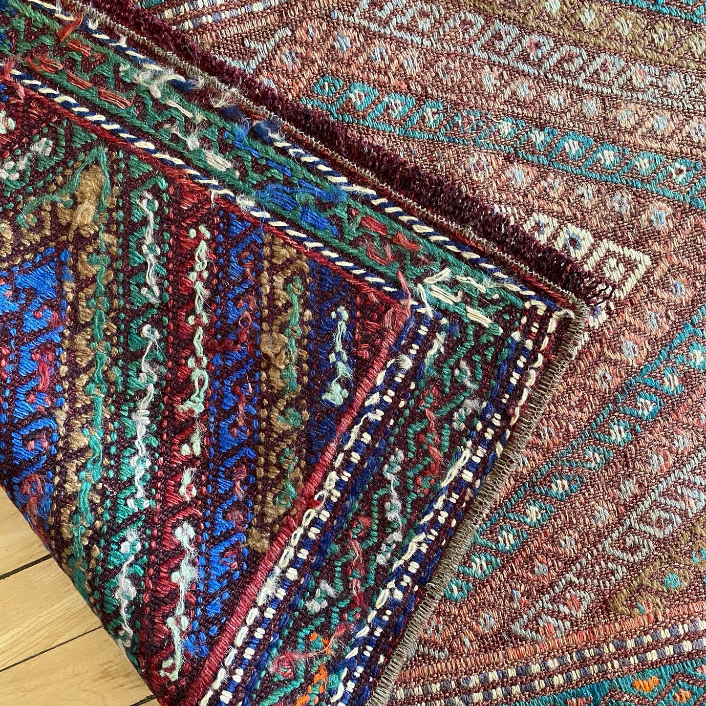 Vintage Hand-Woven Turkish Mini Rug (1'6" x 2'9.5")