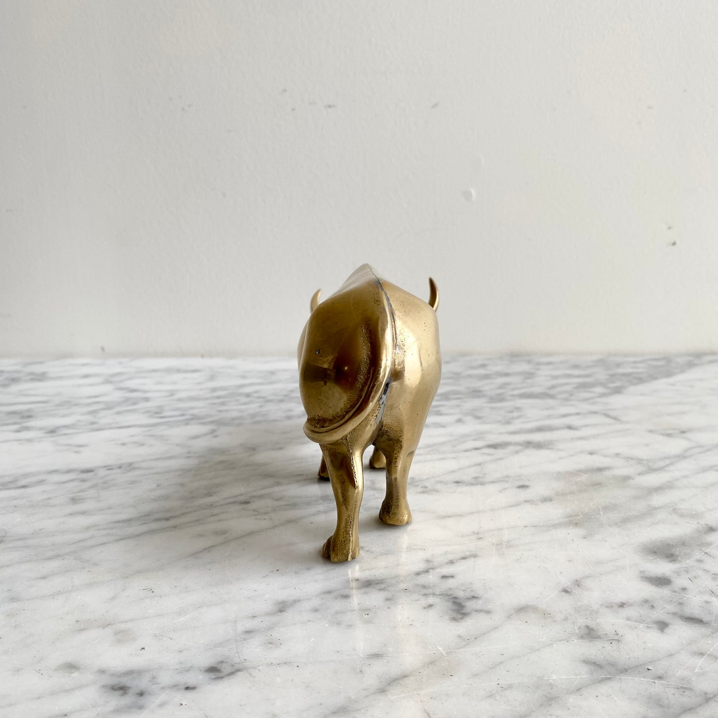 Vintage Brass Bull, 6.75"