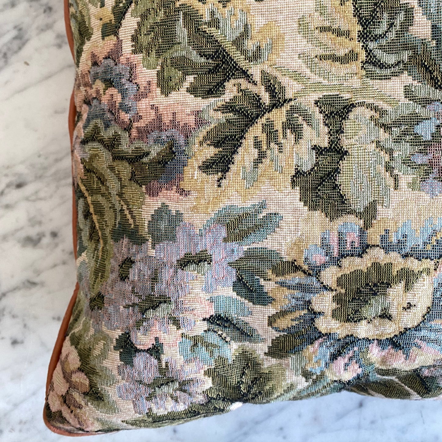 Vintage Floral Tapestry Pillow