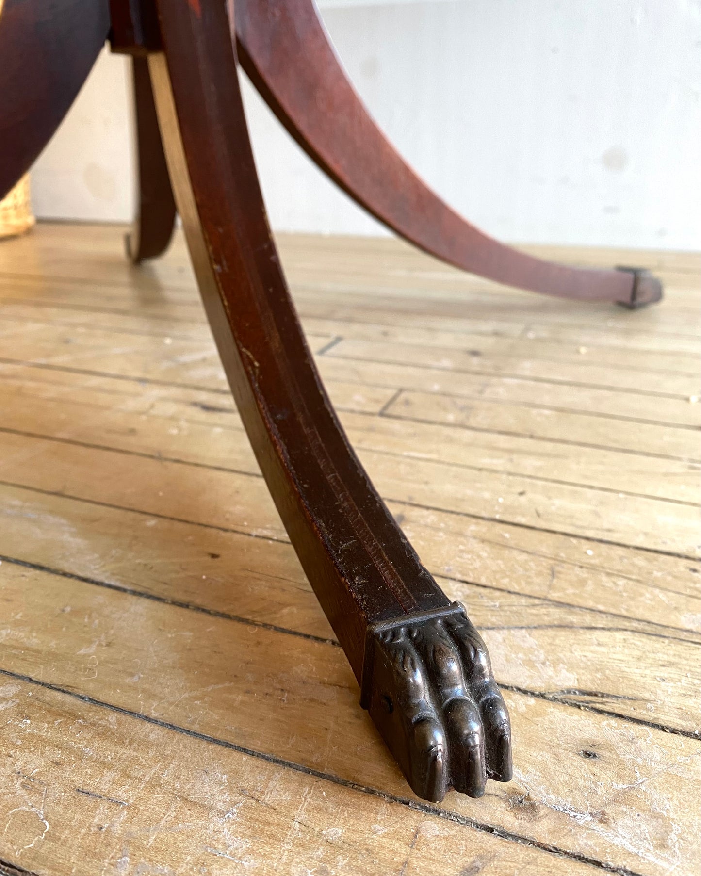 Antique Mahogany Drum Side Table