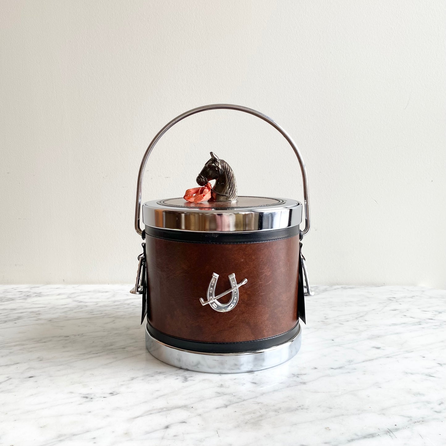 Vintage Equestrian Ice Bucket